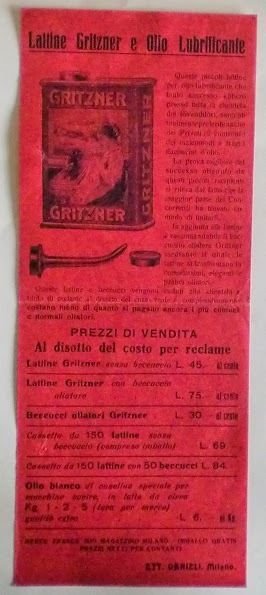 Brochure - Lattine Gritzner e Olio Lubrificante | Immagine principale