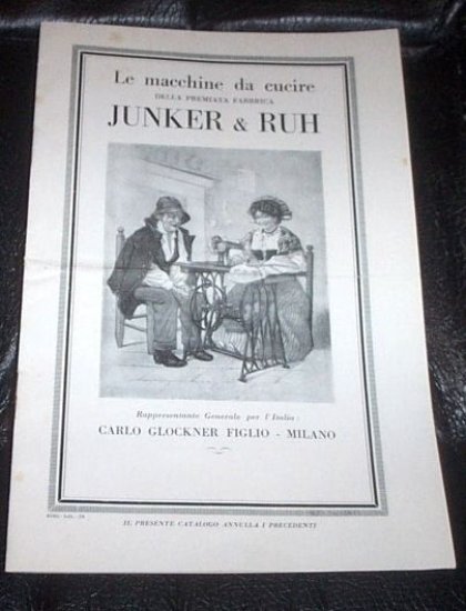 Brochure - Le macchine da cucire Junker & Ruh