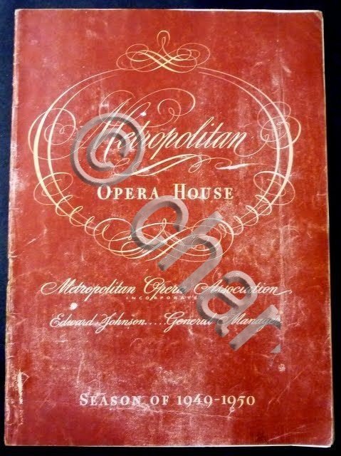 Brochure - Metropolitan Opera House - stagione 1949 - 1950