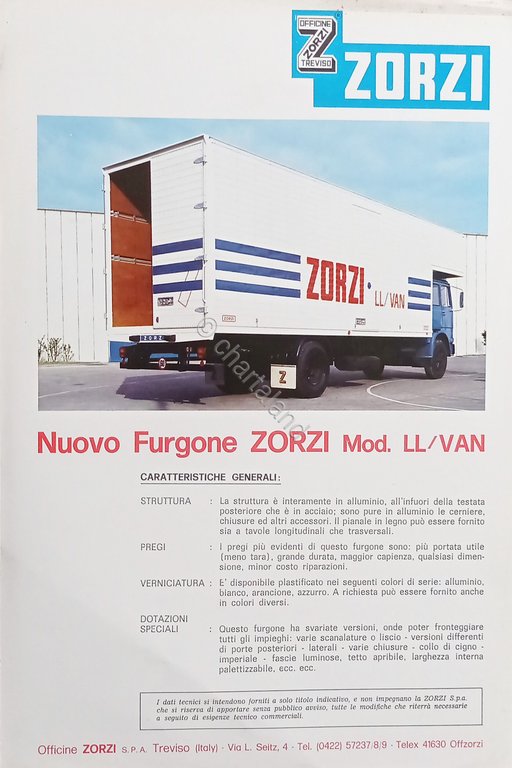 Brochure - Officine Treviso ZORZI - Nuovo Furgone Zorzi Mod. …