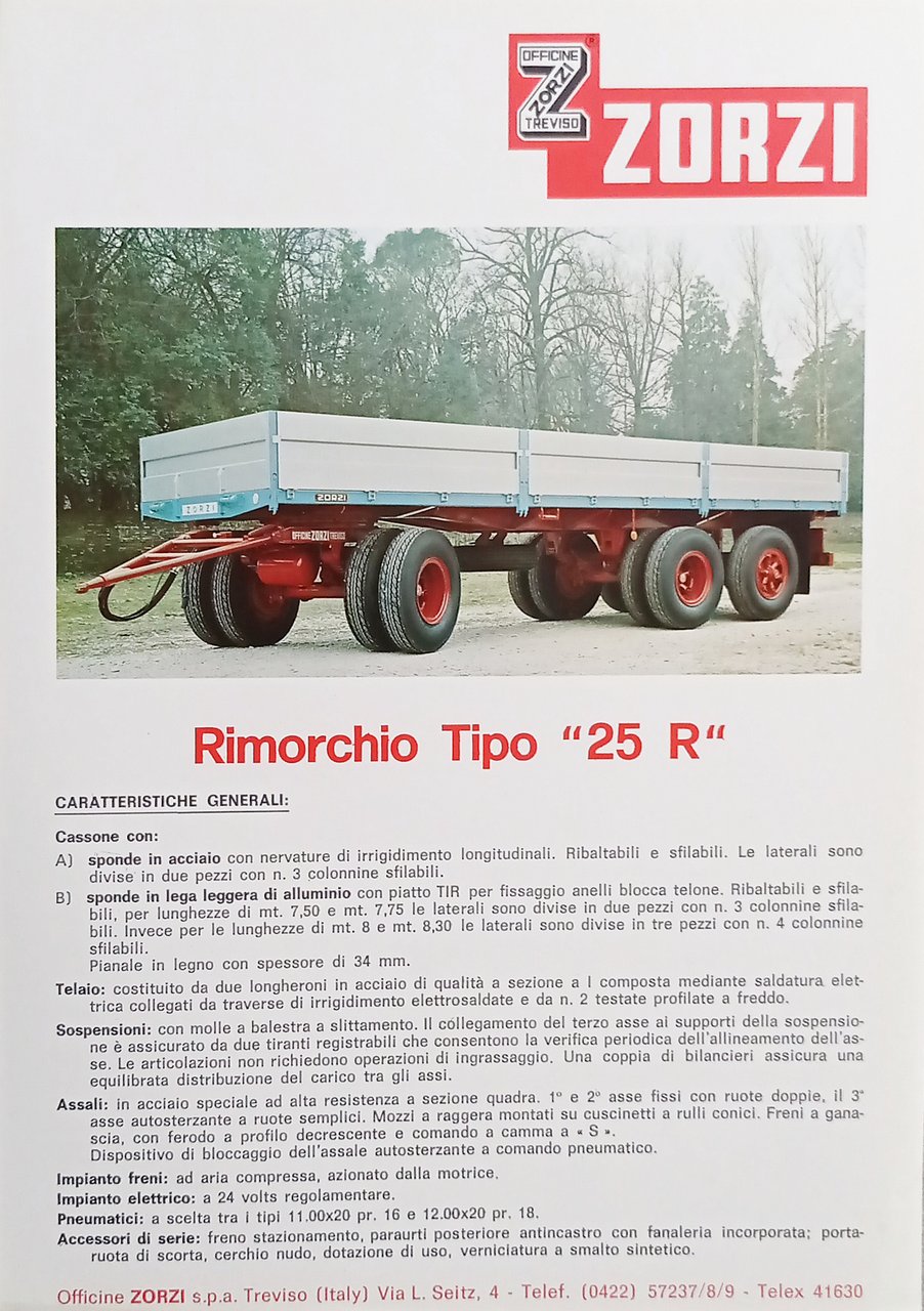 Brochure - Officine Treviso ZORZI - Rimorchio Tipo 25 R …