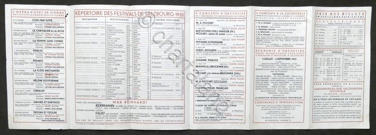 Brochure - Salzbourg (Salisburgo - Austria) - Festivals 1933 Programma … | Immagine Gallery 2