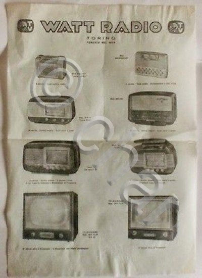 Brochure - Watt Radio - Torino - Fondata nel 1924