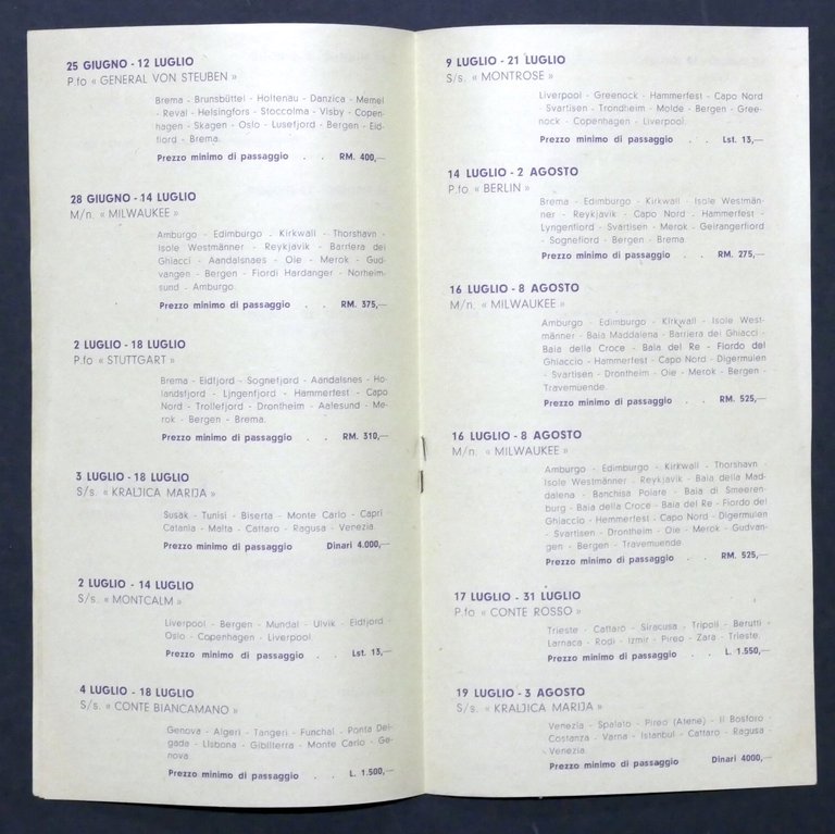 Brochure 50 Crociere primavera estate autunno 1938 - Compagnia Viaggi …