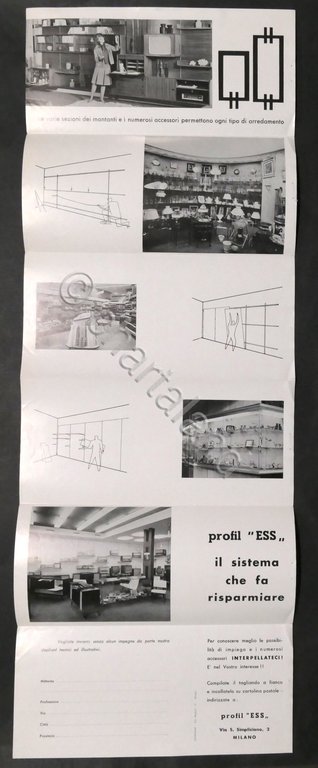 Brochure Arredamento - Nuovo Sistema Profil ESS (Milano) - 1966
