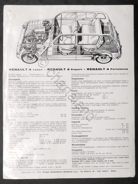 Brochure auto - Renault 4 - Una nuova berlina - …