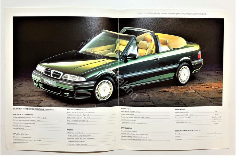 Brochure Auto - Rover - 214i Cabrio Edizione Limitata - …