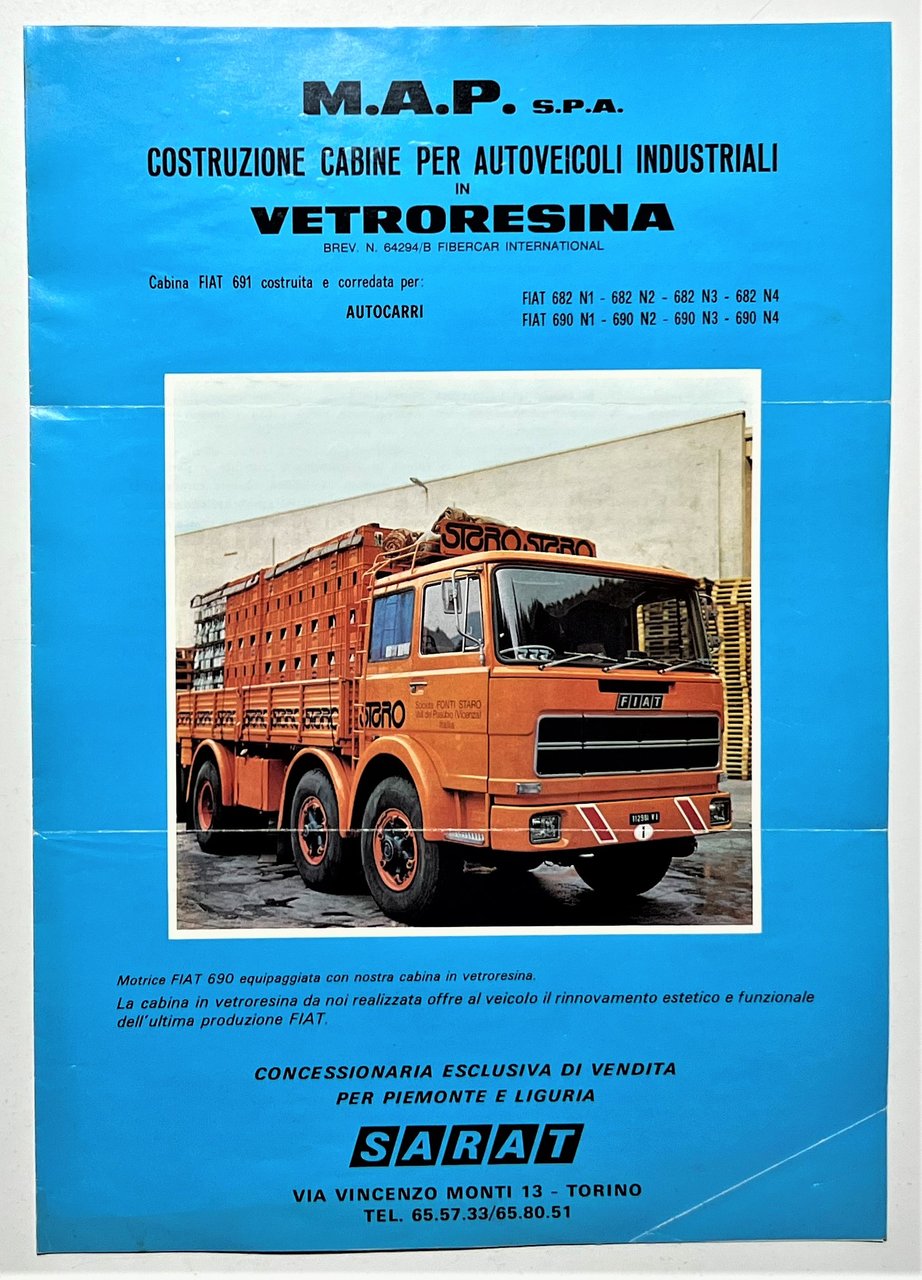 Brochure Auto M.A.P. - Costruzione Cabine per Autoveicoli Industriali 1970 …