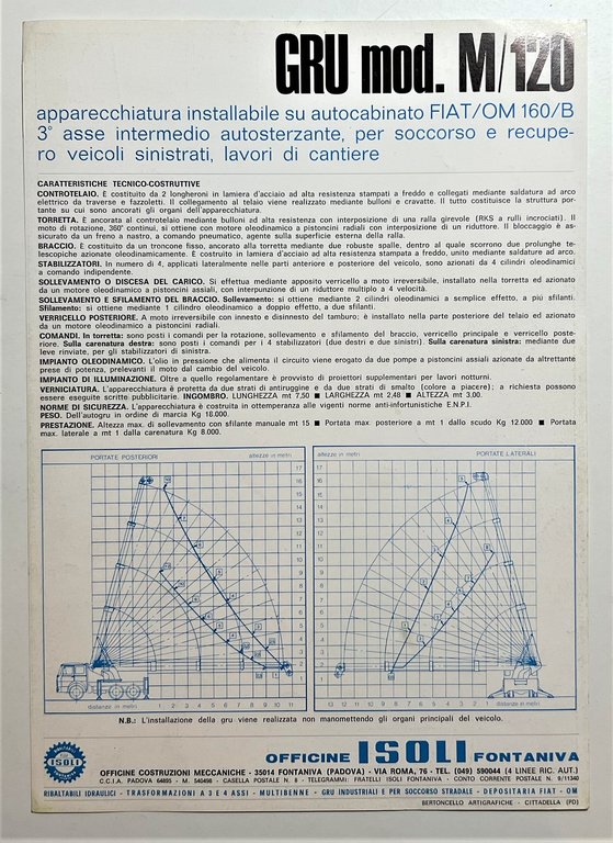 Brochure Camion - GRU mod. M/120 per Soccorso e Recupero …