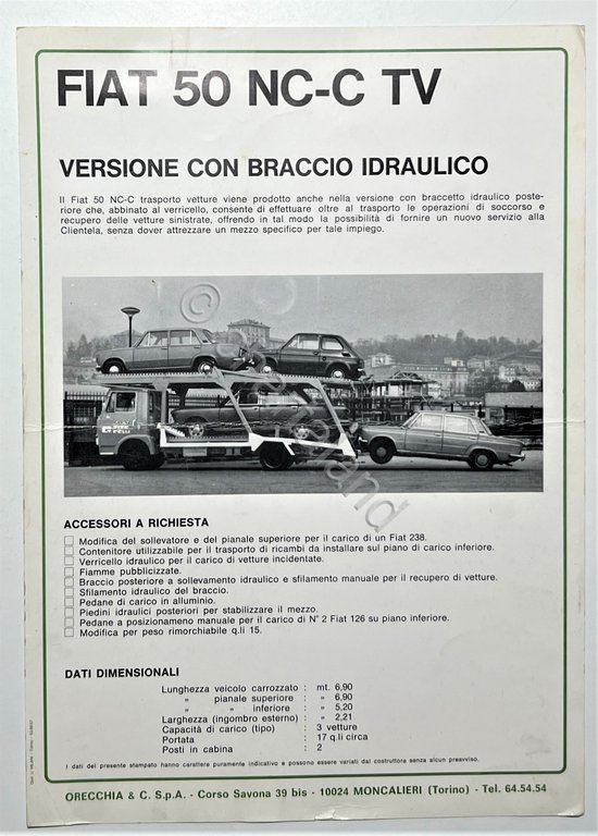 Brochure Camion - Orecchia & C. - FIAT 50-NC-C - …