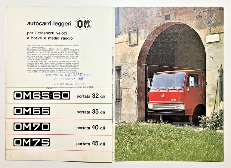 Brochure Camion Iveco - Autocarri Legeri OM 65/60, OM 65, …