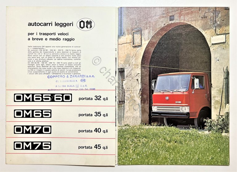 Brochure Camion Iveco - Autocarri Legeri OM 65/60, OM 65, …