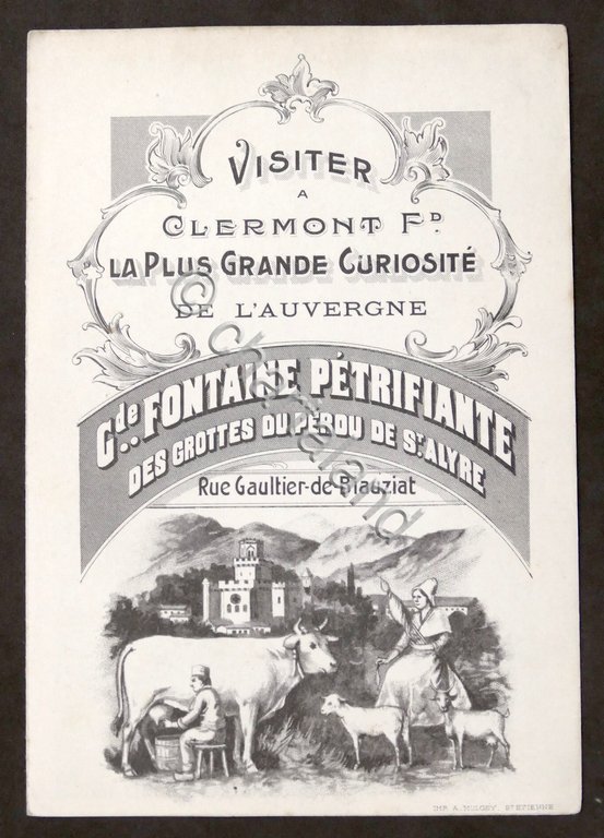 Brochure Clermont Ferrand - Grande Fontaine Petrifiante - inizio Novecento