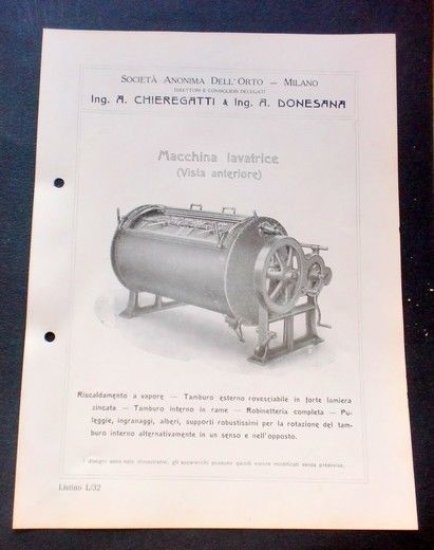 Brochure Cucina - Chieregatti - Macchina lavatrice (Vista anteriore)