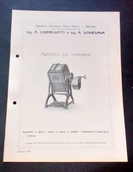 Brochure Cucina - Chieregatti - Macchina per inamidare | Immagine principale