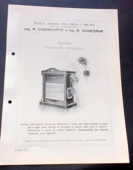 Brochure Cucina - Chieregatti - Spiedo (Saliscendi abbassato) | Immagine principale