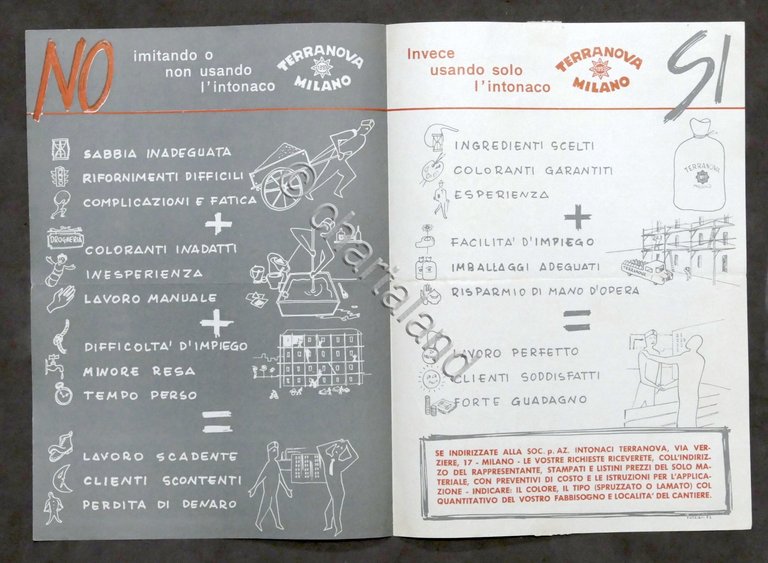 Brochure Edilizia - Intonaci Terranova - 1960 ca.