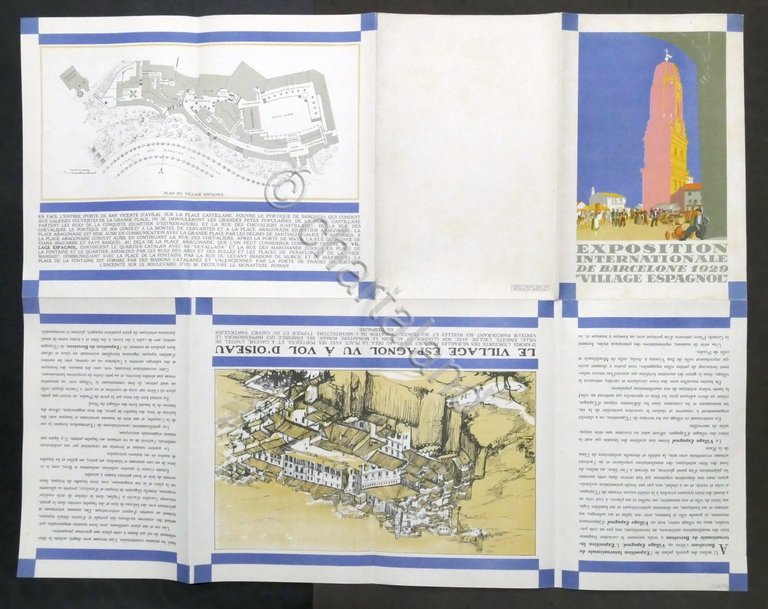 Brochure Exposition Internationale de Barcelone 1929 - Village Espagnol