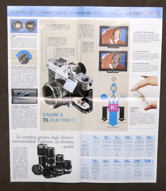 Brochure fotocamera reflex - Yashica TL Electro X - 1970