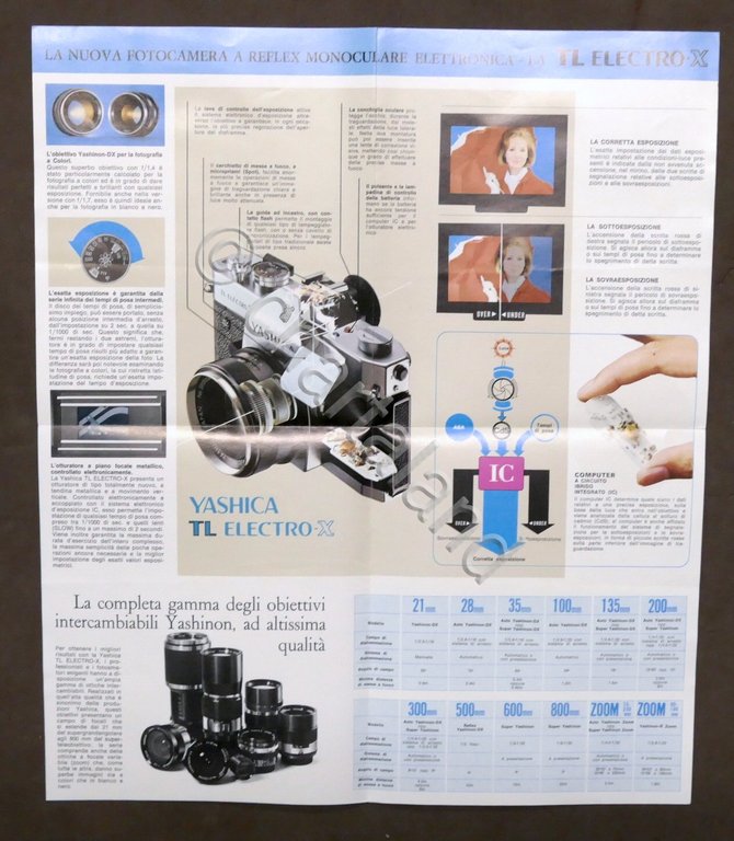 Brochure fotocamera reflex - Yashica TL Electro X - 1970