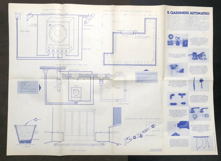 Brochure Il Giardiniere Automatico - impianto idrico - 1979