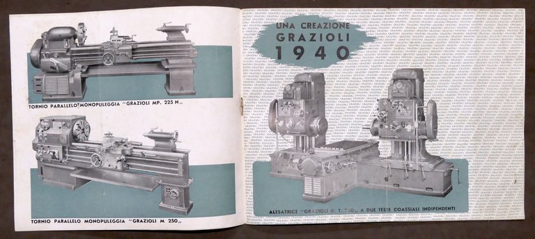 Brochure Industrie Meccaniche Grazioli - Macchine Utensili - anni '30