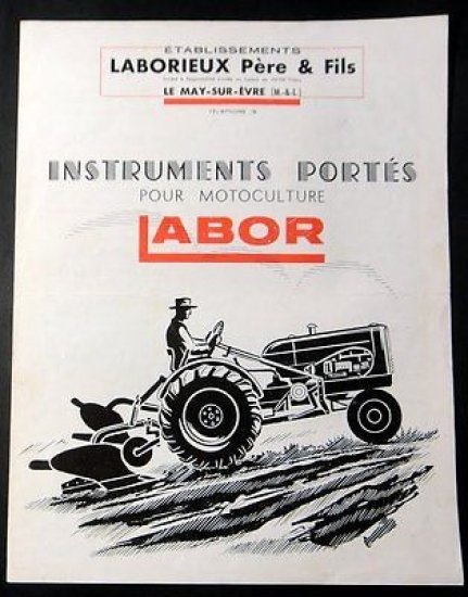 Brochure Macchine agricole Istruments Portès pour motoculture Labor 1960 | Immagine principale