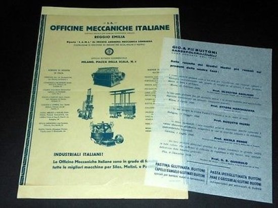 Brochure Macchine Panificazione - Officine Meccaniche Italiane ( Reggio E. )
