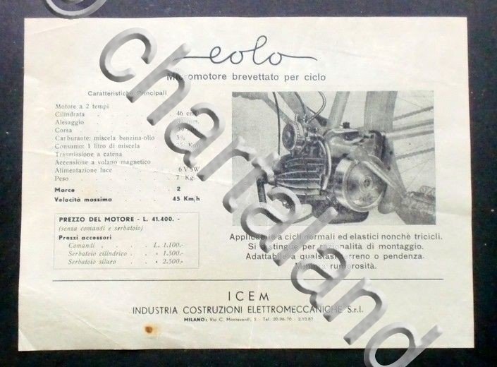 Brochure Moto-Auto - Eolo micromotore brevettato per ciclo
