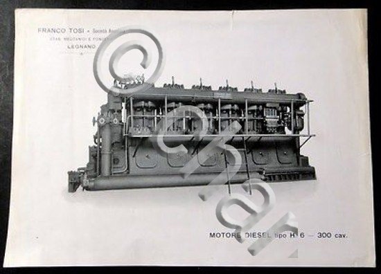 Brochure Motore Diesel tipo H 6 300 cavalli - 1960 …