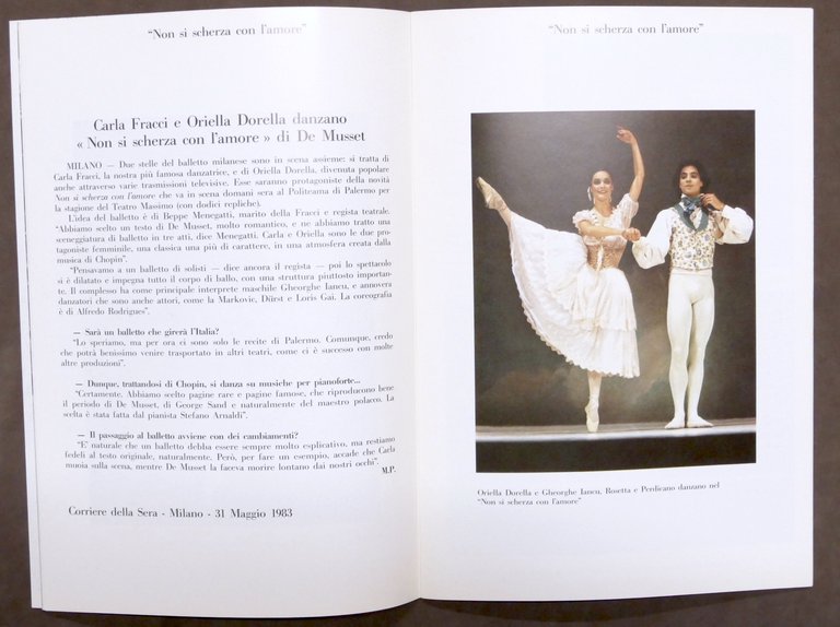 Brochure Non si scherza con l'amore - Balletto in 3 …