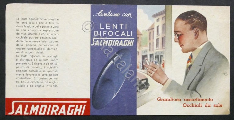 Brochure Occhiali Salmoiraghi: le lenti bifocali - 1938 ca.