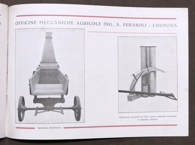 Brochure Officine Meccaniche Agricole Feraboli Trinciatrici Sfibratrici 1930 ca.