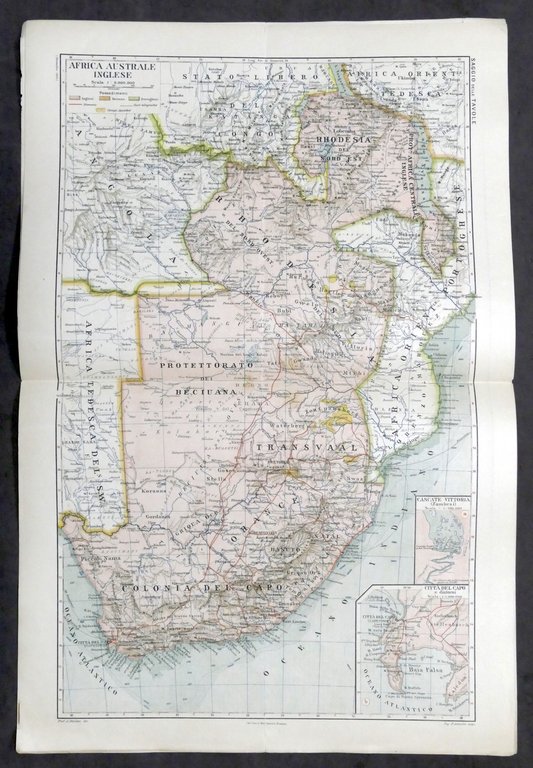 Brochure presentazione dell'opera editoriale Atlante d'Africa - 1905 Cartina