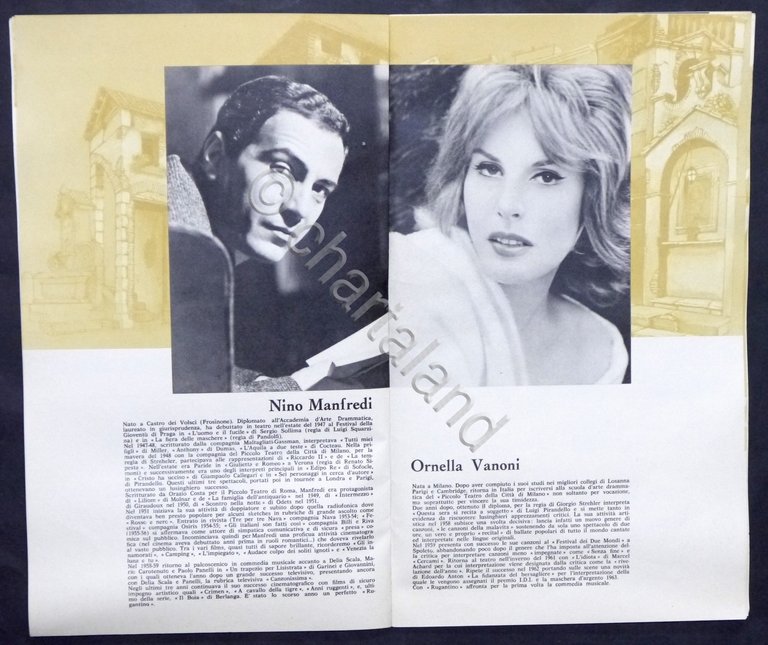 Brochure Teatro - Rugantino con Nino Manfredi e Ornella Vanoni …
