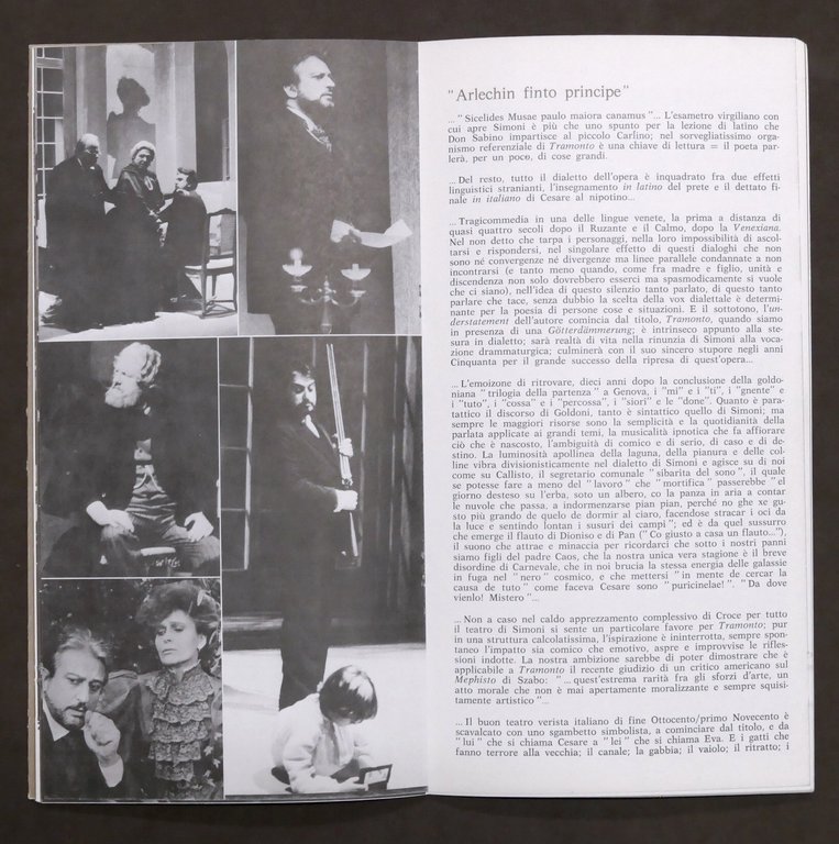 Brochure Teatro - Tramonto - Alberto Lionello - Erica Blanc …