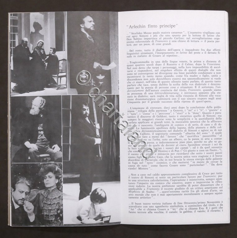 Brochure Teatro - Tramonto - Alberto Lionello - Erica Blanc …