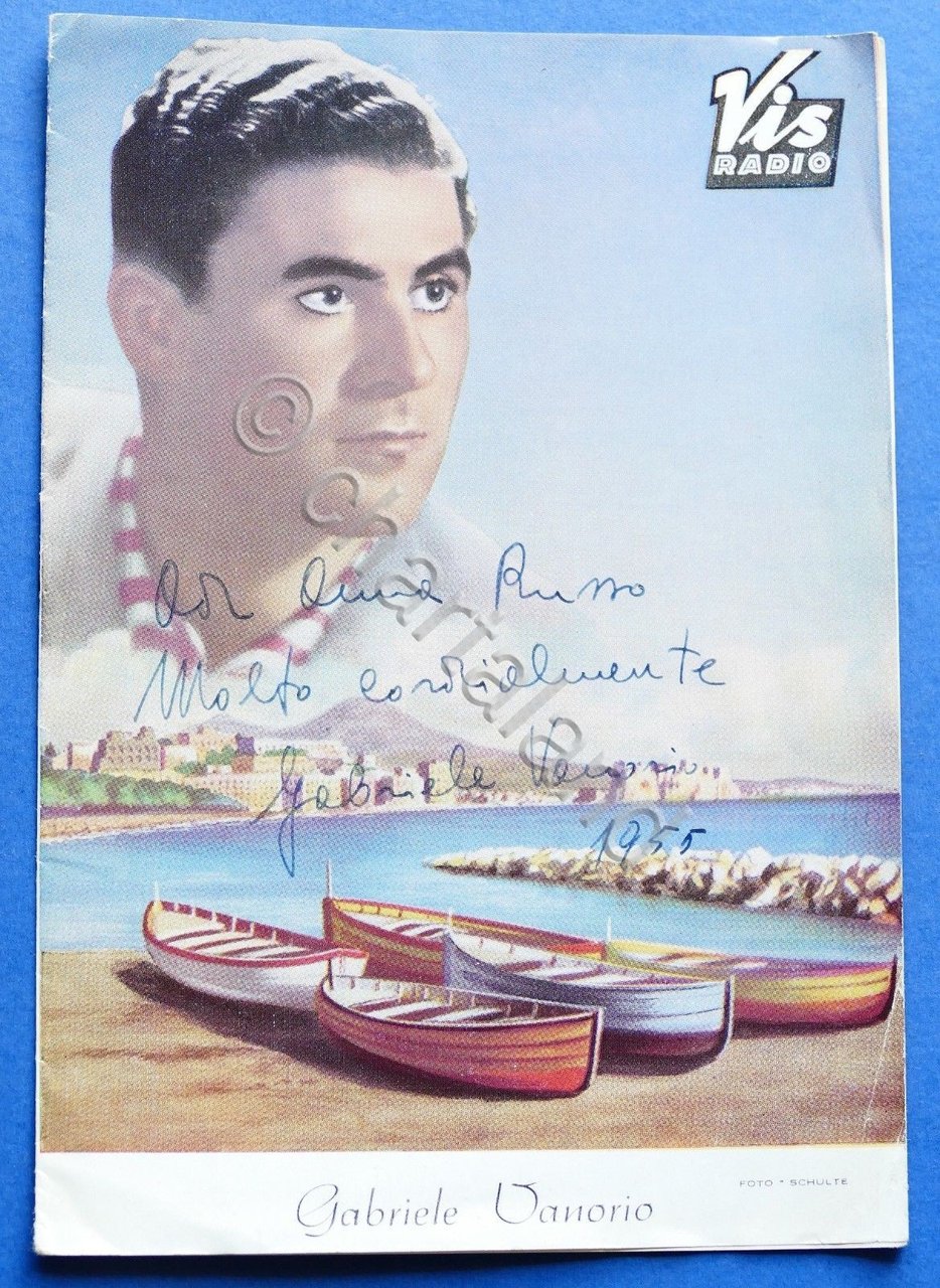 Brochure Vis Radio con Autografo del cantante Gabriele Vanorio - … | Immagine principale