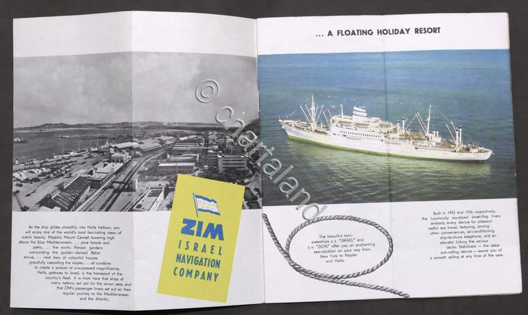 Brochure Zim Israel Navigation Co. - Visit Israel - Anni …