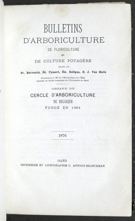 Bulletins d'arboriculture, de floriculture et de culture potagére - Anno … | Immagine Gallery 1