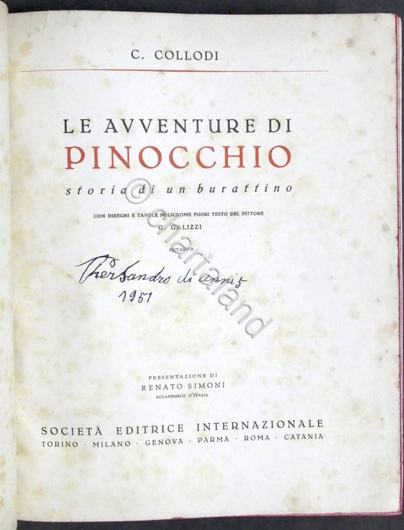 C. Collodi - Le avventure di Pinocchio - Disegni e …