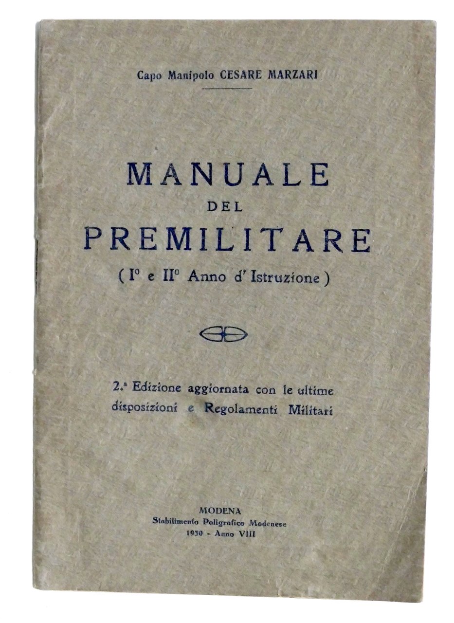 C. Marzari - Manuale del premilitare - I° e II° …