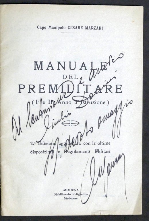 C. Marzari - Manuale del premilitare - I° e II° …