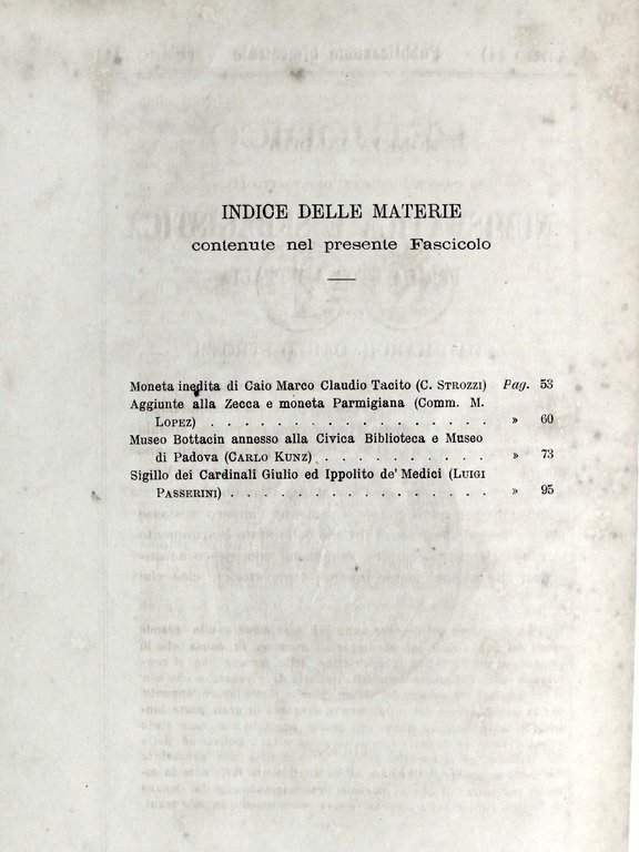 C. Strozzi - Periodico di Numismatica e Sfragistica - Anno …