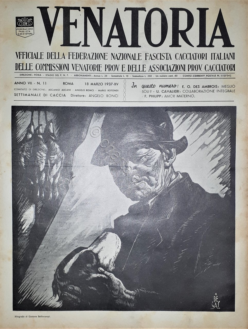 Caccia Rivista - Venatoria N. 11 - U. Cavalieri - …