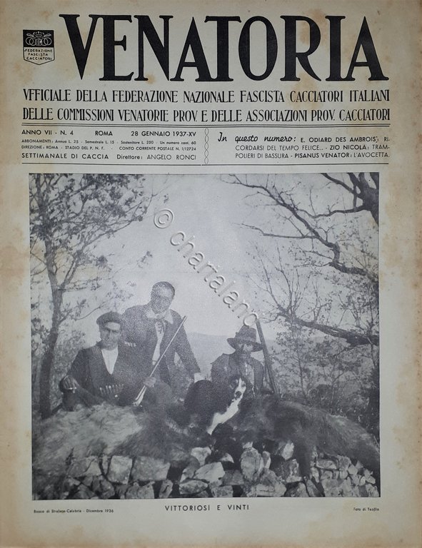 Caccia Rivista - Venatoria N. 4 - Vittoriosi e Vinti …
