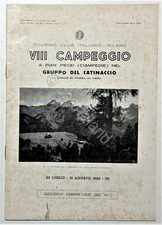 CAI, Milano - VIII Campeggio a Pian Pecei nel Gruppo …