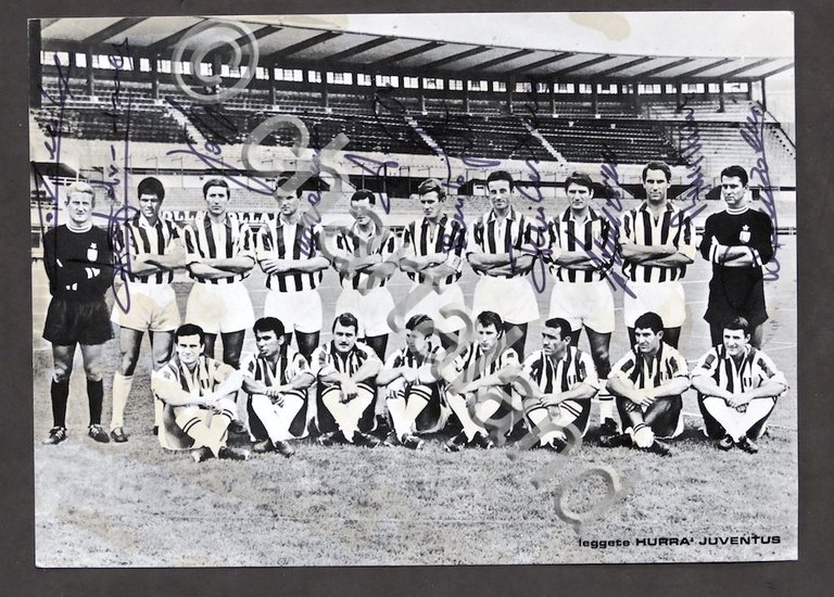 Calcio - 10 autografi Juventus 1967 - 1968 - Salvadore …