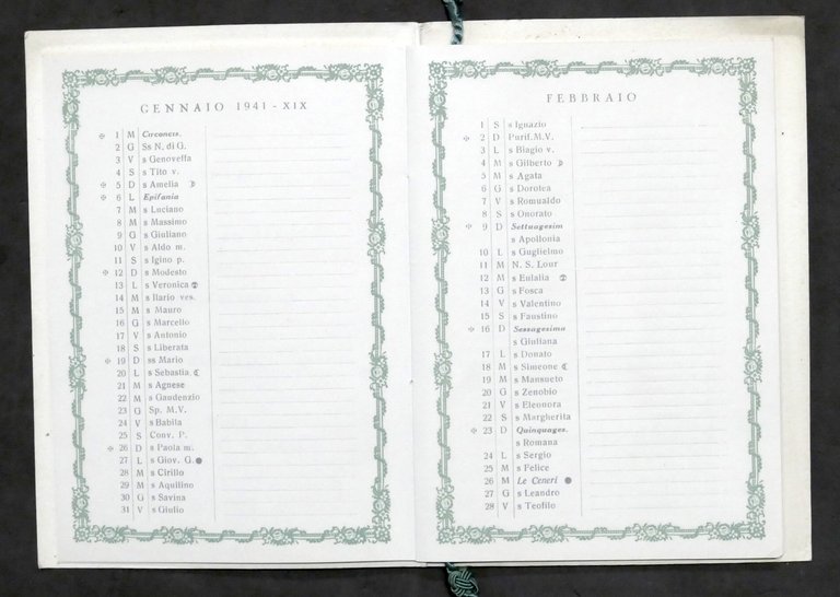 Calendario 1941 - Edizione omaggio Ditta Raimondi di Pettinaroli - …