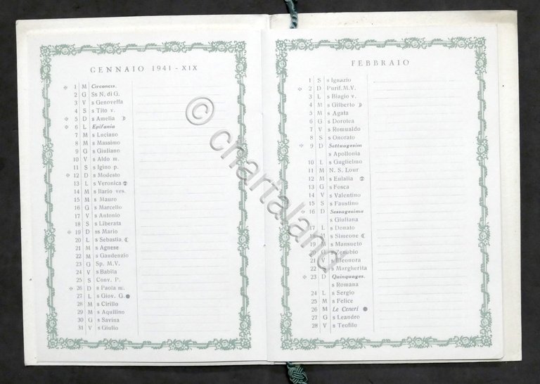 Calendario 1941 - Edizione omaggio Ditta Raimondi di Pettinaroli - …